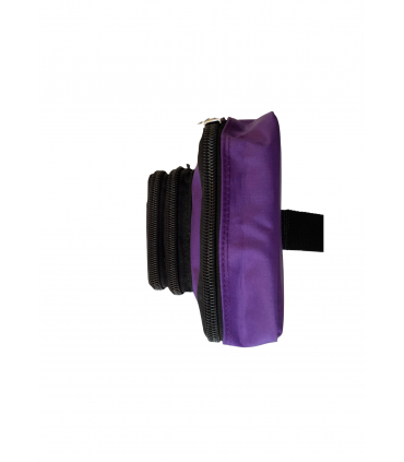 Sacoche de transport large violet de profil