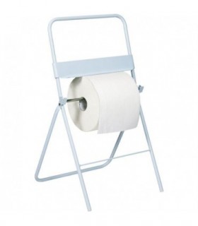 support devidoir sur pied metal laque avec roulettes Essuyage