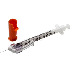 Seringue de Sécurité Tuberculine BD Safetyglide Tnt 1ml - 26G - 0,45x10mm Bte 100