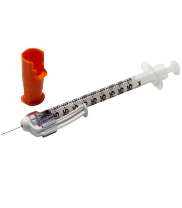 Seringue de Sécurité Tuberculine BD Safetyglide Tnt 1ml - 26G - 0,45x10mm Bte 100