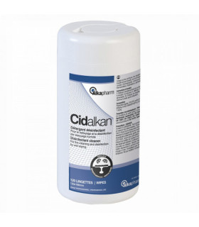 Lingettes Detergentes Desinfectantes Cidalkan boite de 120 ALKAPHARM
