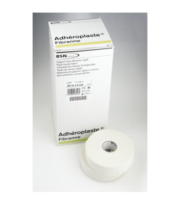 ADHEROPLASTE sparadrap tissé    Fibranne/Acetate  boite de 10 rouleaux