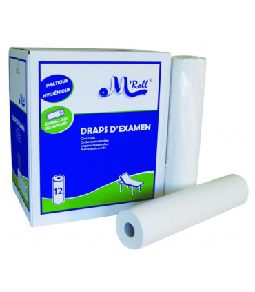 12 Rouleaux 135 formats Lisse de Draps d'examen  50x35cm