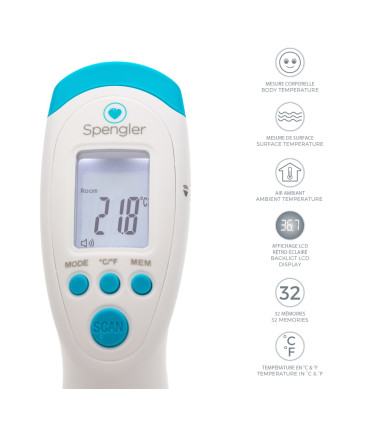 Thermomètre infrarouge sans contact Tempo Easy