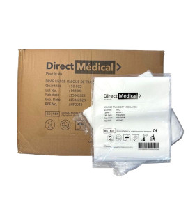 Draps de transfert 70g usage unique 150x220cm – Lot de 100