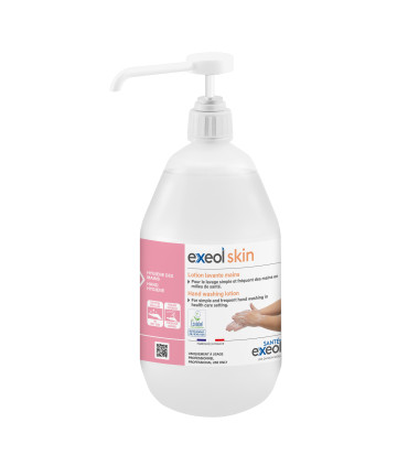Flacon pompe 1L - Savon doux EXEOL SKIN - Direct Médical