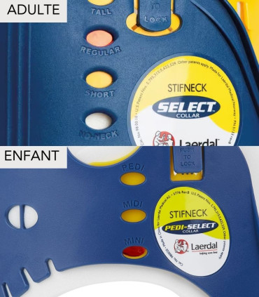 Collier cervical STIFNECK SELECT Zoom réglage Adulte et Enfant LAERDAL - Direct Médical