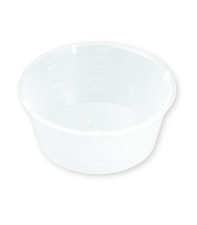 Cupule transparente graduée 120ml STERILE - Boîte de 100