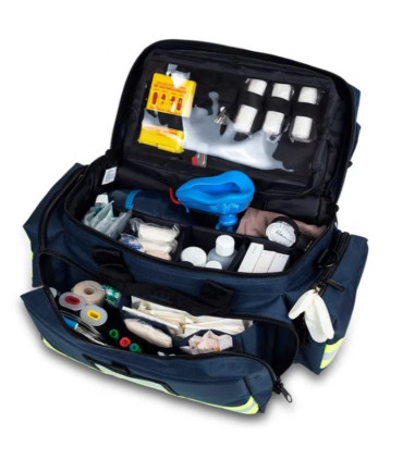 Sac d'urgence grande capacité EMERGENCY'S - bleu marine ouvert - Direct Médical