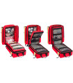 Sac à dos d'urgence EMERGENCY'S - Rouge Ouvert - Direct Médical