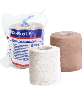 Bande de contention CO-PLUS LF Sans Latex  Blanc / Chair