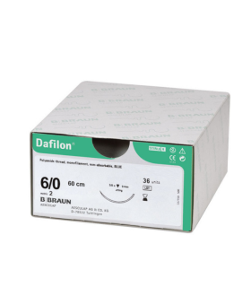 Suture non résorbable DAFILON 6/0 60cm DS12 boite de 36 BBRAUN