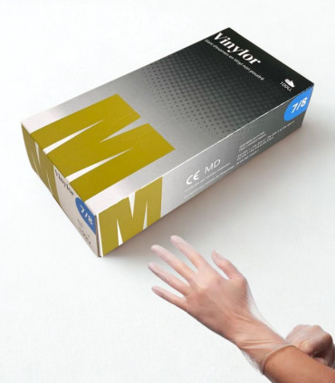 Gants vinyle non poudrés Vinylor taille M - Direct Médical