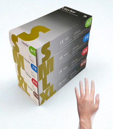 Gants vinyle non poudrés Vinylor - Direct Médical
