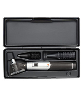 Otoscope mini 3000 LED HEINE avec poignée à piles, spéculums et étui