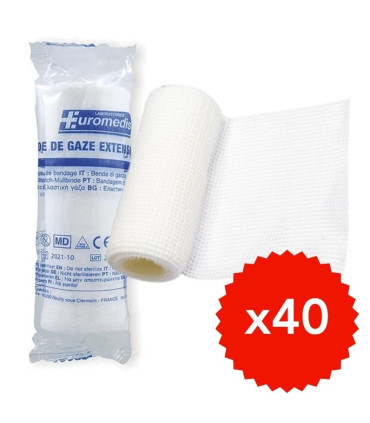 Bande extensible élastique Non Stérile 7cm x 4m Lot de 40