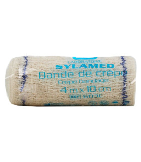 Bande de Crêpe stérile 100 % Coton 10 cm x 4m l'unité