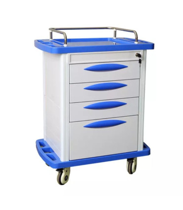 Chariot médical d’urgence avec 4 Tiroirs et Accessoires  Crash Cart (DW-MT 0011)