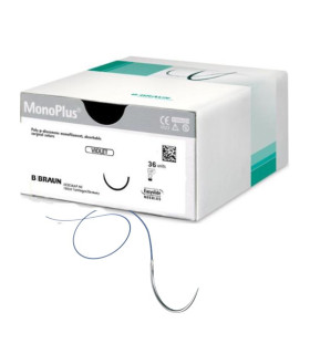 MonoPlus® – Fil de suture monofilament résorbable à long terme BBRAUN Boîte de 36