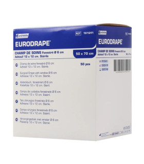 Champ de soins fenestré adhésif stérile - EURODRAPE 50 x 70 cm boîte de 50