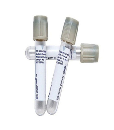 Tube BD Vacutainer® Fluorure Sodium / EDTA Bouchon gris Hemogard™ - Lot de 100