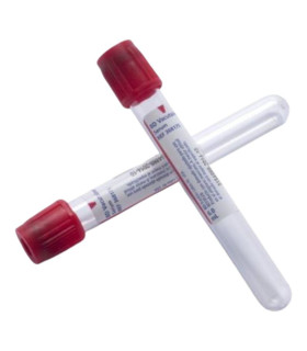 Tube BD Vacutainer PET CAT activateur de coagulation silice Bouchon rouge - boite de 100