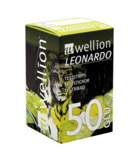 Bandelettes glycémie Wellion® LEONARDO GLU – boîte de 50