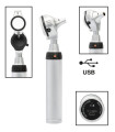 Otoscope vétérinaire HEINE BETA 200 LED VET F.O. avec poignée rechargeable USB BETA4 détail produit