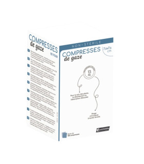 Compresse de gaze non stérile 13 fils 12 plis