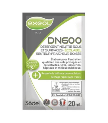 DN600 Détergent neutre concentré Ecolabel SODEL