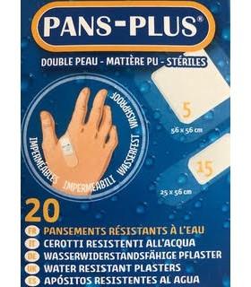 Pansement Aqua Waterproof Boite de 20 Pièces et 2 tailles